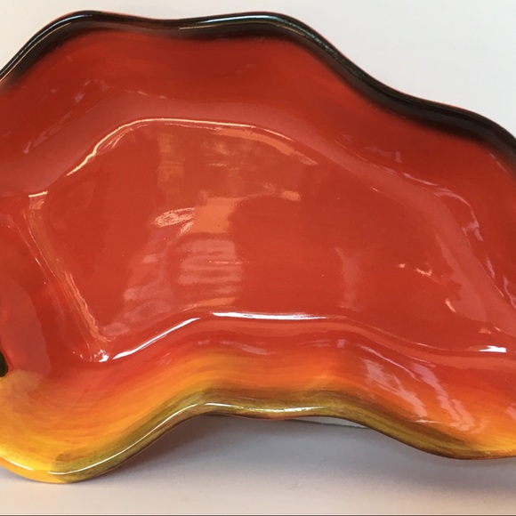 Clay Art chili pepper dip ceramic salsa ceramic red EUC - Picture 11 of 14